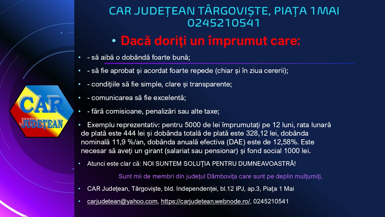 Imprumut credit Targoviste